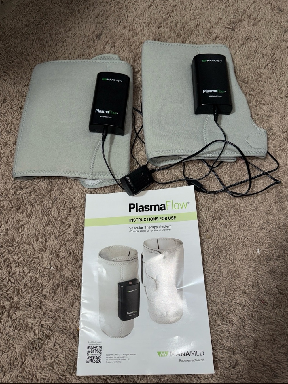 PlasmaFlow Vascular Therapy System - Light Gray Compression Sleeves
